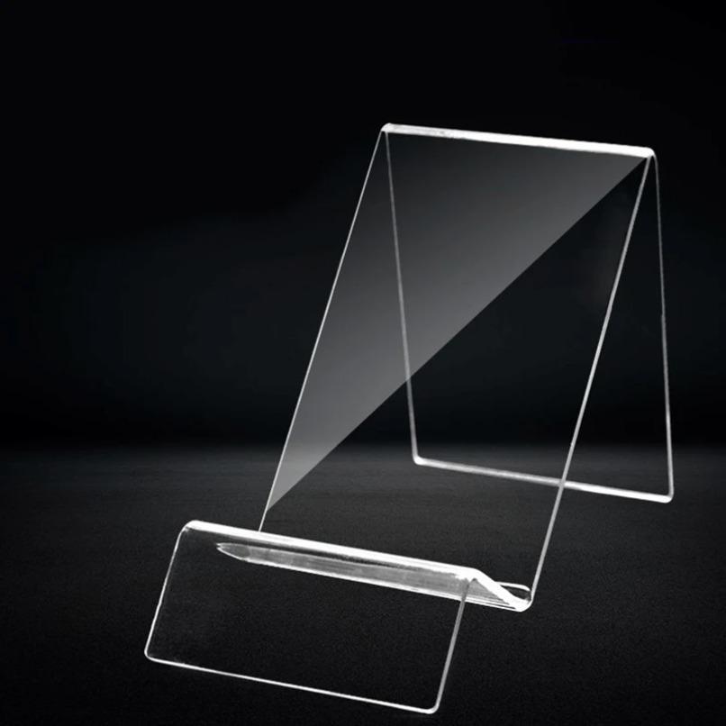 Acrylic Desktop Transparent Cell Phone Holder Lazy Phone Stand Clear Rack For iPhone 16 15 14 13 12 Samsung S25 S24 Xiaomi Mount