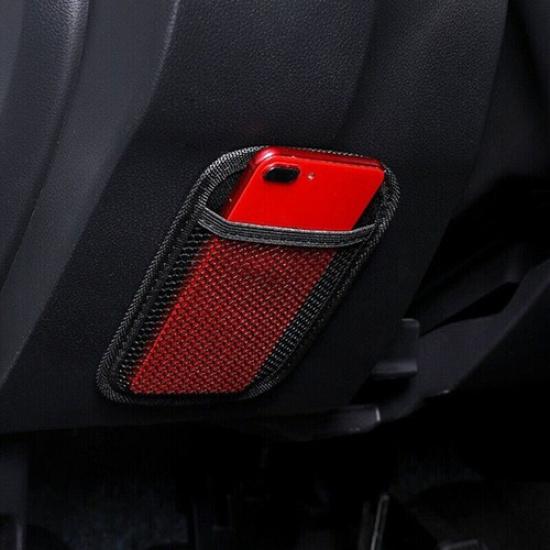 1x Auto Car Mesh Net Storage Bag Phone Holder Organizer Pouch Accessory Black