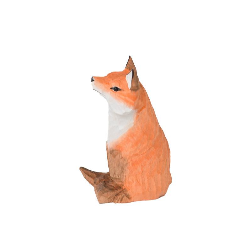

Fox Woodcraft Figurine With Modern Minimalist Style For Gift And Home Decor Fox B