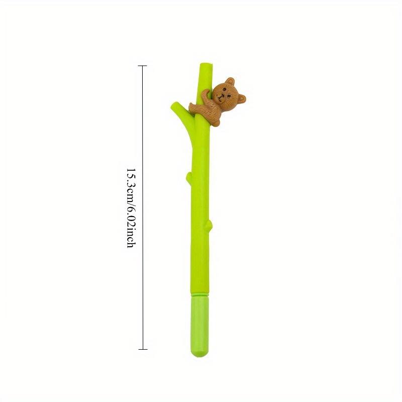 12Pcs Little Bear Climbing Tree Gel Pen 0.5mm Gel Ink Pen Black Pen Student Kawaii Office Supplies Neutral Pen Stationery