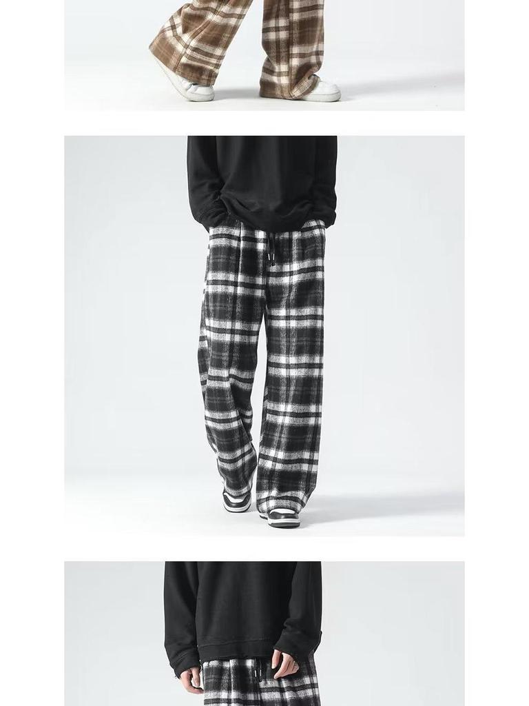 Chlapecké retro kostkované kalhoty s širokými nohavicemi - letní kolekce 2024