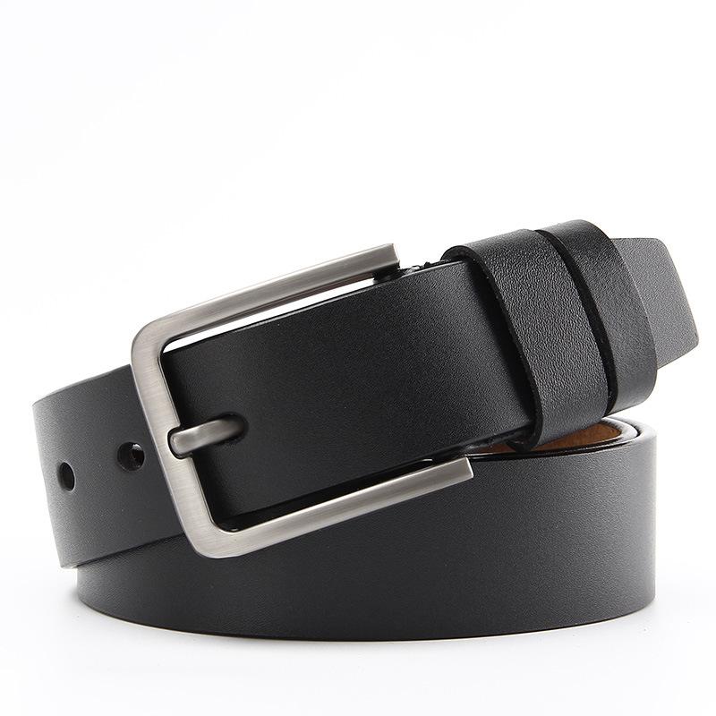 Men's Antique Real Yellow Cowhide Whole Sheet Two-layer Leather Belt Fashionable Pin Buckle Men's Korean Style Versatile Trousers Belt