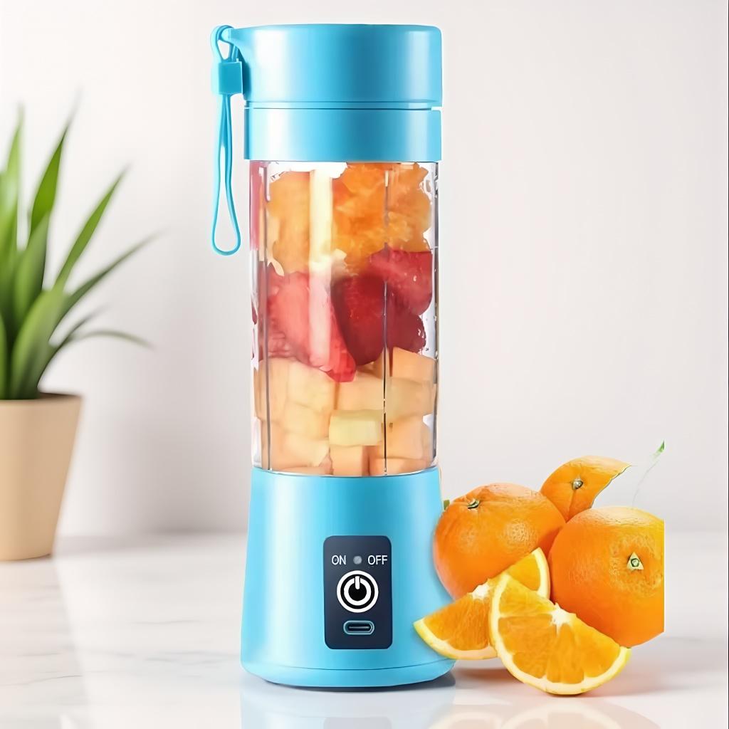 380ml Portable Electric Juicer Blender, USB Rechargeable Mini Smoothie Maker and Food Processor for Kitchen