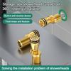 Copper Angled Curved Foot Lengthened Thickened Eccentric Screw Corner Wall Mounted Angle Adjustment Connecting Accessories