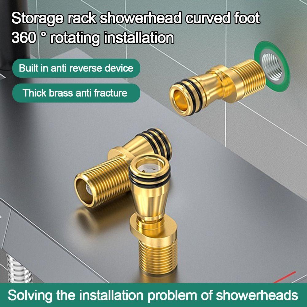 Copper Angled Curved Foot Lengthened Thickened Eccentric Screw Corner Wall Mounted Angle Adjustment Connecting Accessories