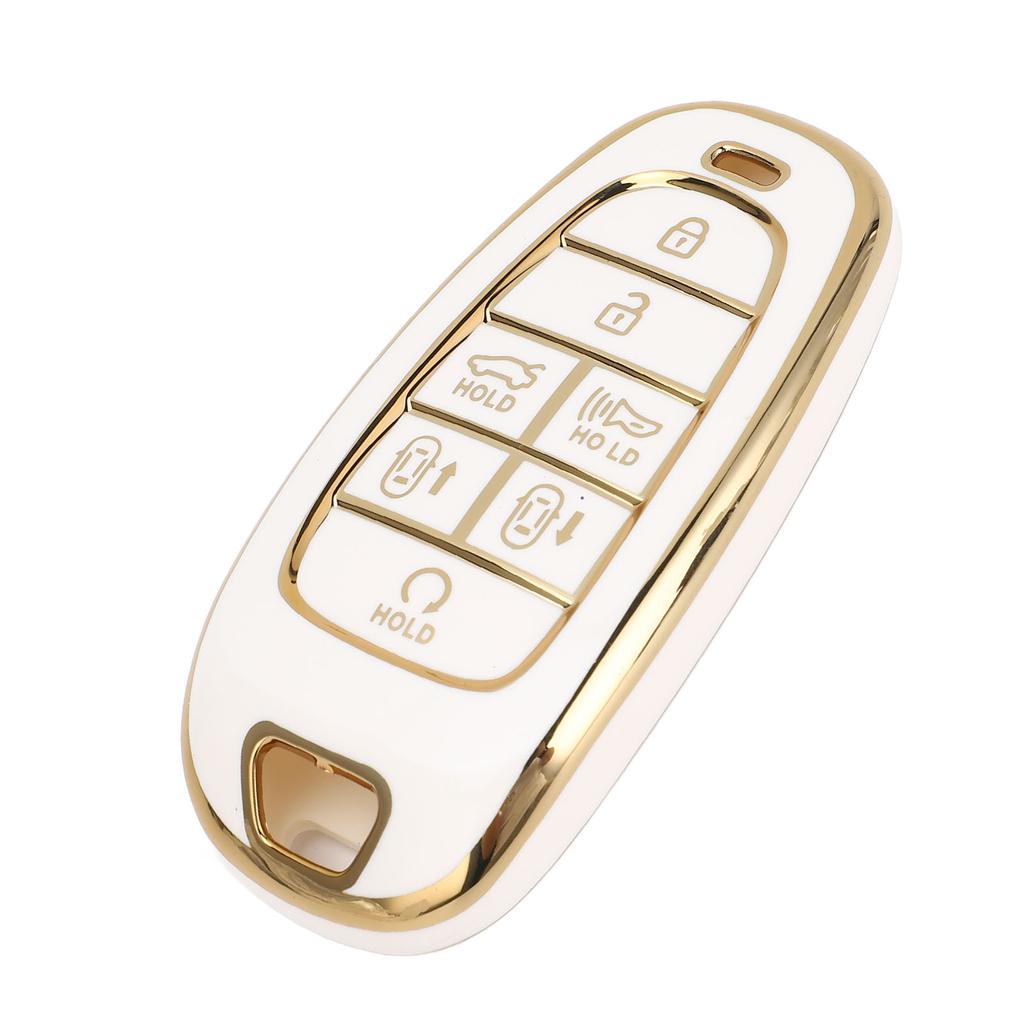 7 Buttons Car Key Fob Cover PU Full Coverage Protective Portable Car Key Cover Protector for Sonata     2022 To 2024