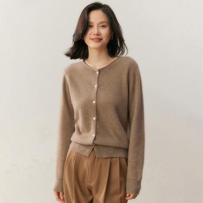 Qinghe 100% Reiner Kaschmir Damenpullover - Ultraweicher Luxus Winterpullover