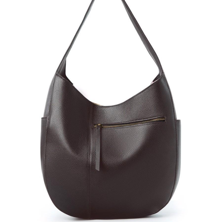 Cowhide Texture Tote Bag Large Capacity Simple Commuting Crescent Bag Shoulder Women's Bag