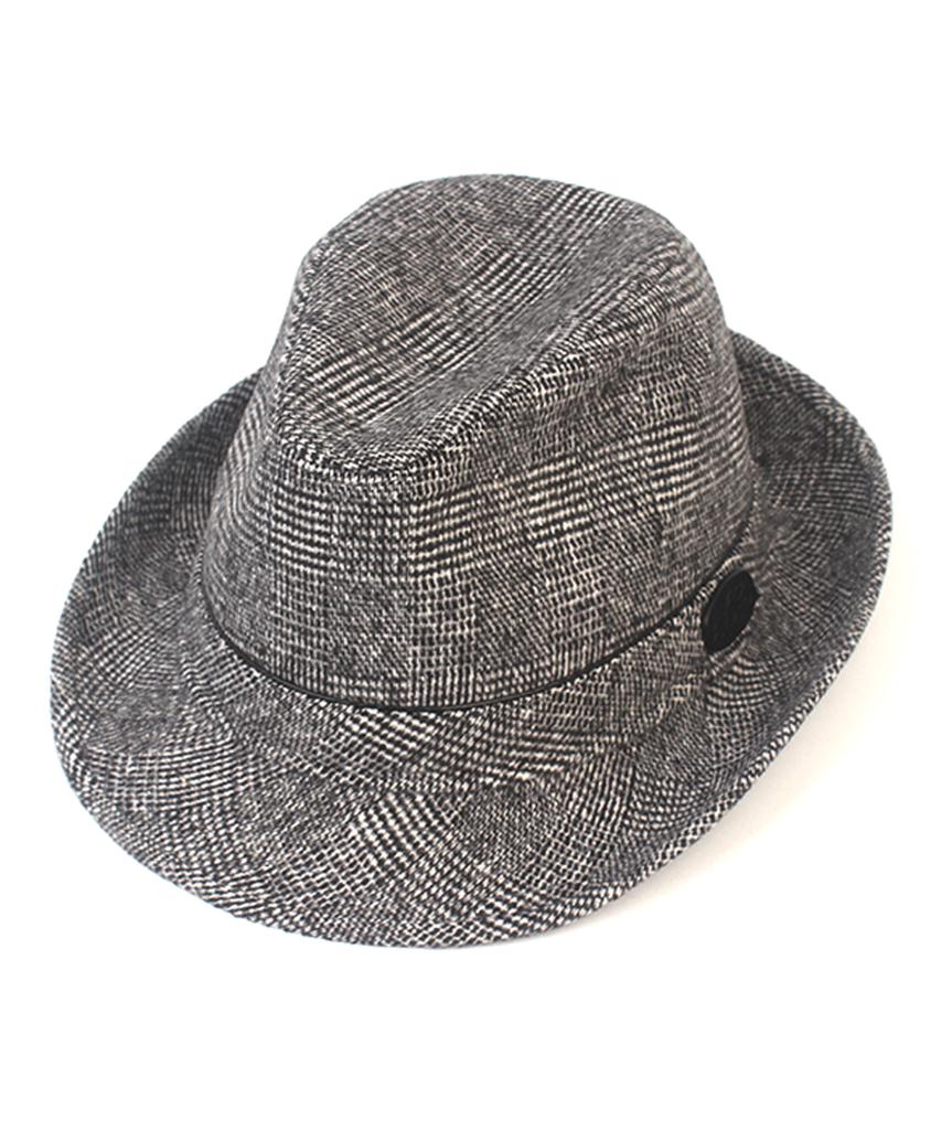Yunibeosyeolkemiseuteuli Bu Glencheck Piping Gray Fedora - Big Size Fedora