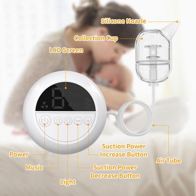 Elektryczny aspirator do nosa, 9 poziomów absorpcji, 3 wskazówki, muzyka rozpraszająca uwagę dzieci, cichy, światło do budzenia, duży zbiornik na wydzielinę,