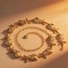 Vintage Boho Metal Waist Chain Women Shell Pearl Starfish Waist Chain Fashion Casual Vacation Beach Jewelry Accessories Gifts