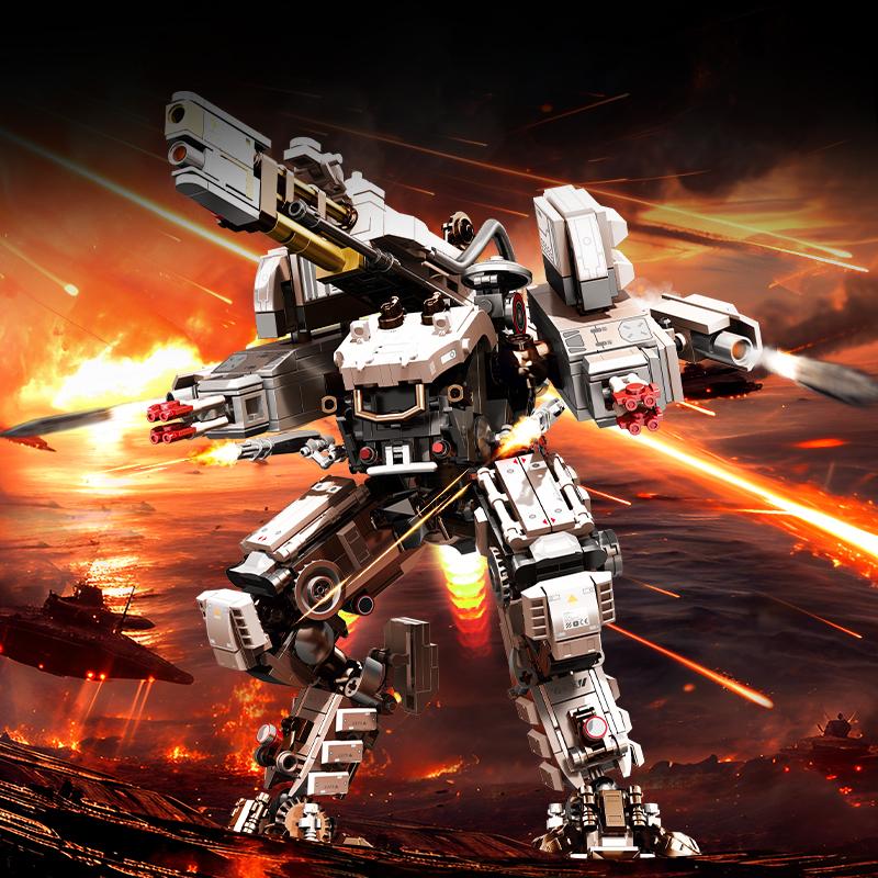 SEMBO BLOCK  Transforming Robot  Building Blocks The Wandering Earth Series Attack mech Model Bricks Ornaments halloween gifts