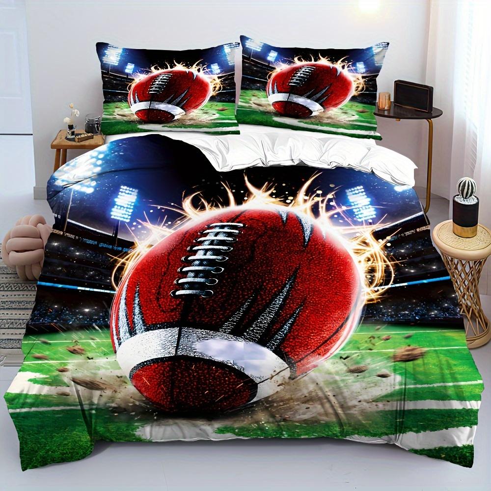 

Набор пододеяльников 2/3 шт., Комплект постельного белья с 3D-принтом футбола, Мягкий удобный пододеяльник, Для спальни, Гостевой комнаты 135X200cm 2PCS