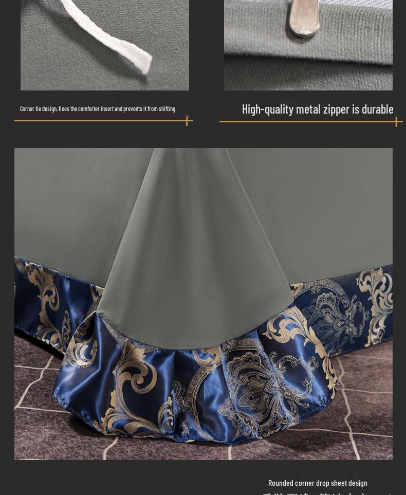 Europejska satyna żakardowa Czerwona pościel ślubna Zestaw czteroczęściowy