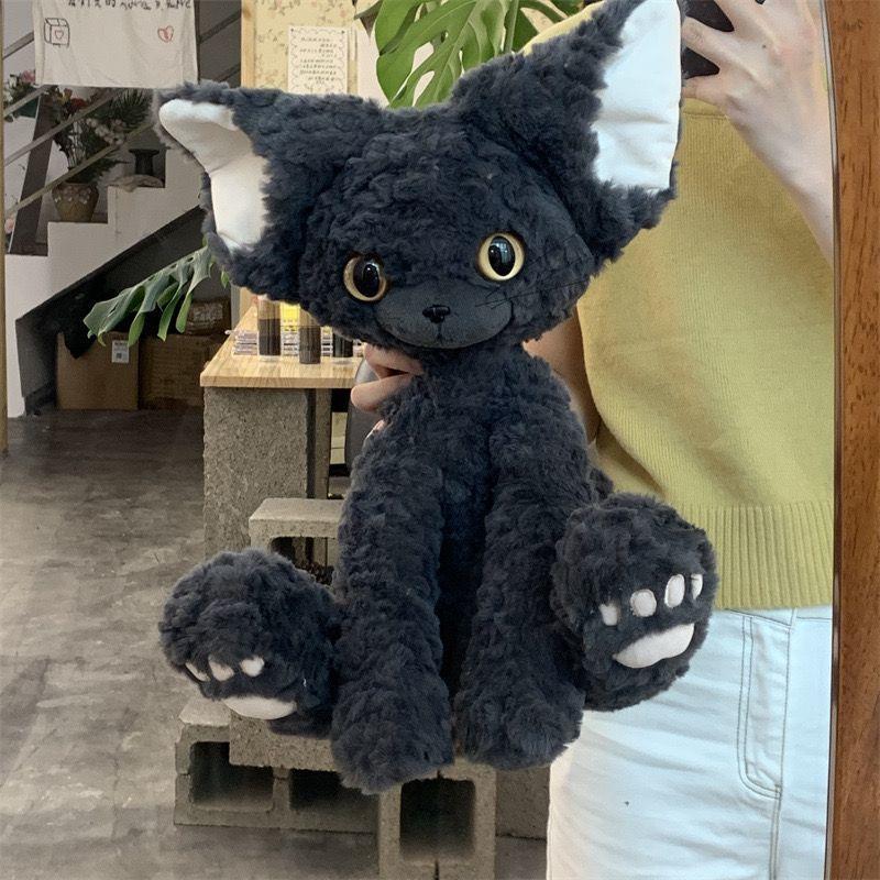 Black Cat Plush Toy,Stuffed Animal Adorable Fluffy Cat Plush Comfort, Cute Soft Plushies Cat Gifts For Kids Boy Girls & Adult