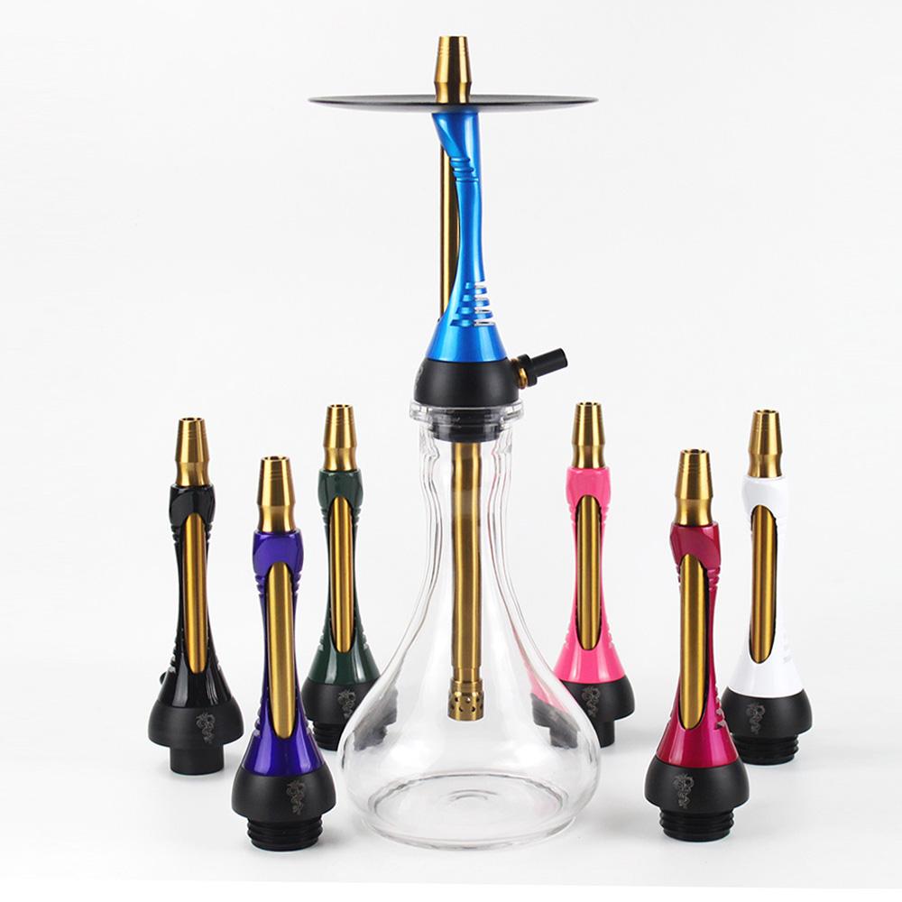 Alpahs Hookah Model S Stoving Paint Shisha with Glass Base Shisha Bowl Charcoal Holder Disposable Mouthpiece Hookah Accessorie