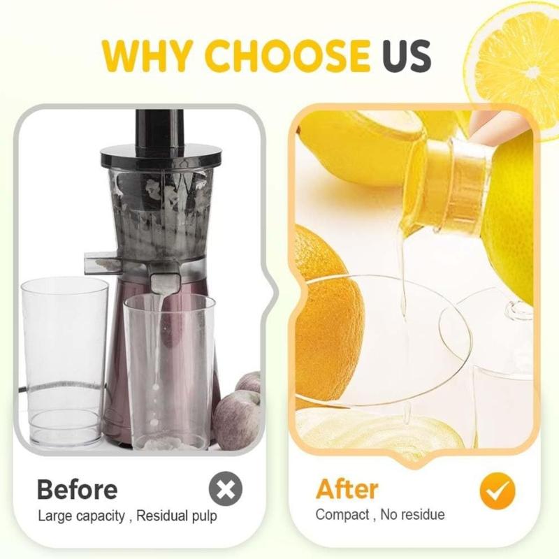 2Pcs Clear Plastic Screw Top Juice Squeezer Lemon Squeezer Kitchen Tool Manual Juice Extractors for Drink Cooking