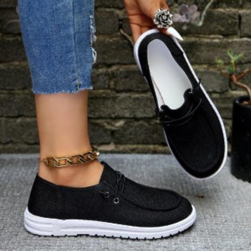 Large size casual single shoes women's spring and autumn new flat-bottomed feet low-top women's single shoes