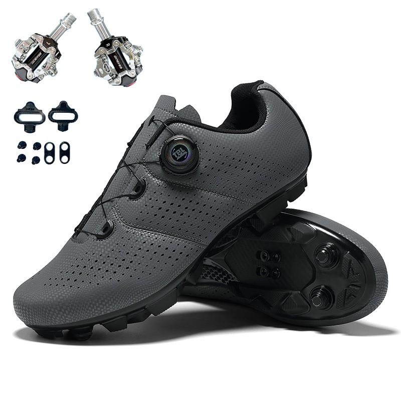 Mens Cycling Shoes Unlocked Mountain Bike Road Breathable Supportive Non-Cleat Pedal Compatible
