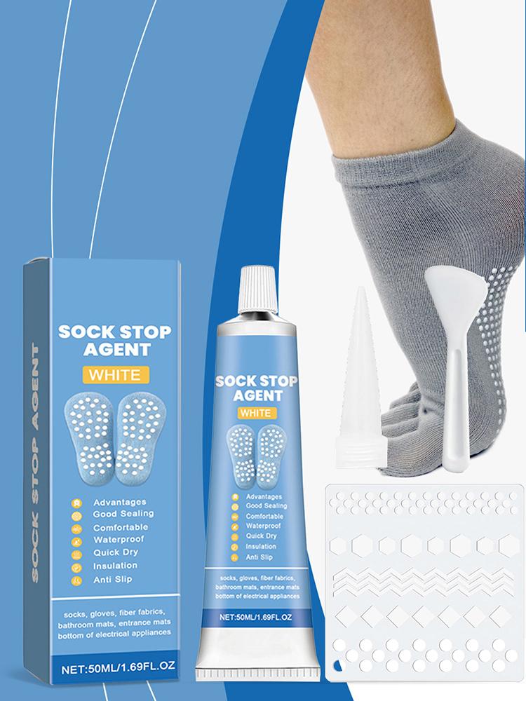 Sock Stop Glue Carpet Non-Slip Adhesive Floor Mats Anti Slip Silicone Heel Protector Outsole Foot Pads Waterproof Sock Stopper