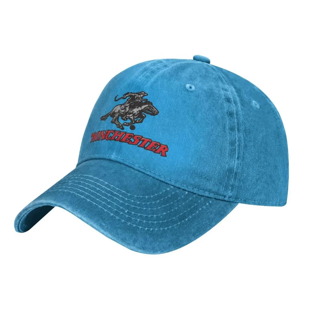 Winchester Hat Adjustable Baseball Cap Cotton Cowboy Hat Fashionable for Man Woman Navy Blue