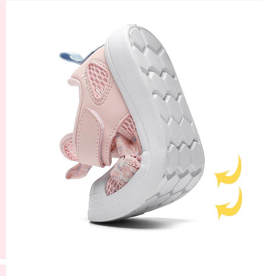 Fashion Fashion Children Soft Casual Shoes Girls Light Chunky Air Mesh Sneakers Kid Summer 4 5 6 7 8 Princess Net Sport Footwear Korean