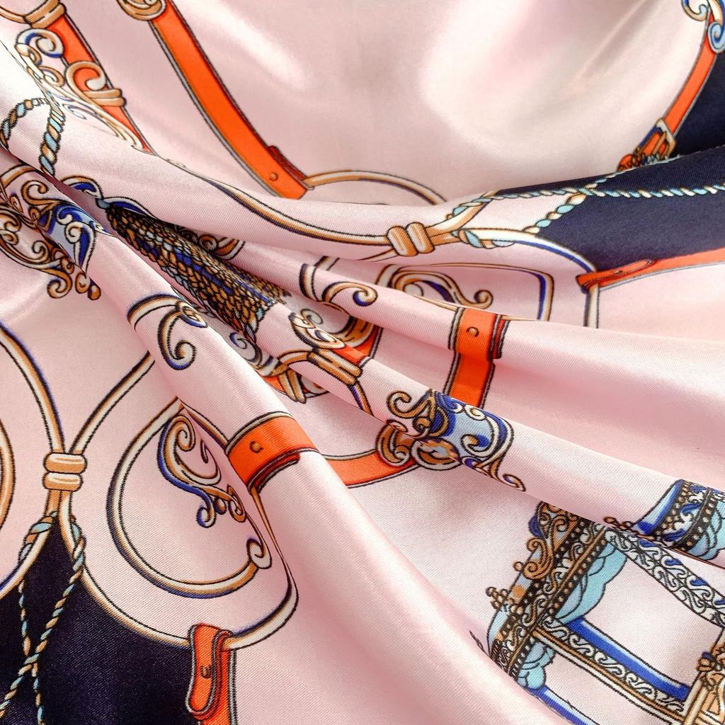 Luxury Silk Satin Shawl Women Muslim Scarf Hijab Print Plain Female Hair Band Wrist Wraps Neckercheif Bufanda