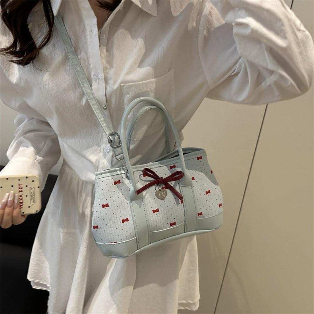 New Bow Shoulder Bag Large Capacity Multi-functional Crossbody Bag Casual Adjustable Strap Bucket Bag Women