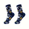 4Pairs Women Men Pumpkin Tube Sock Bat Mid-Calf Sock Fashion Ghost Socks  Couples