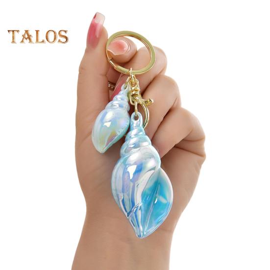 

Акриловый брелок в виде раковины, подвеска, сумка, рюкзак, украшение, стильный пляжный брелок в виде ракушек, подарок для женщин, кошелек, ключи от машины, аксессуары синий