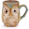Tasse Chouette Coloriage Imprimé sur la Surface, 10,8 cm H × 12 cm L × 8,9 cm P × 6,4 cm Ouverture. Contient 12 oz.