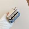 Zipper Cards Solt Wallet Denim Case for IPhone 15 Pro Max 14 Plus 13 12 Mini 11 6 7 8 SE 2025 Makeup Mirror Bag Pocket Cover
