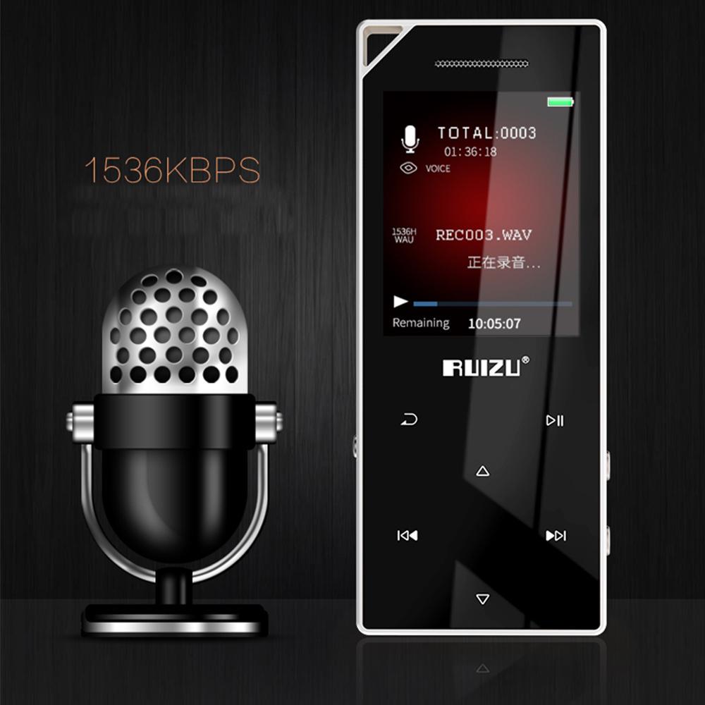 Buy RUIZU D05 Metal Bluetooth MP3 Player Portable Audio 8GB Sport Mp3 Music Player With Builtin