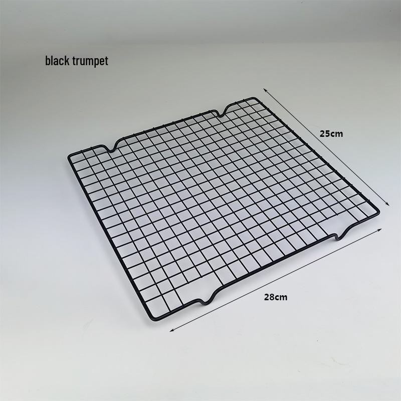 Принадлежности для выпечки: Прямоугольная черная решетка для охлаждения и сетчатый коврик для хлеба и торта