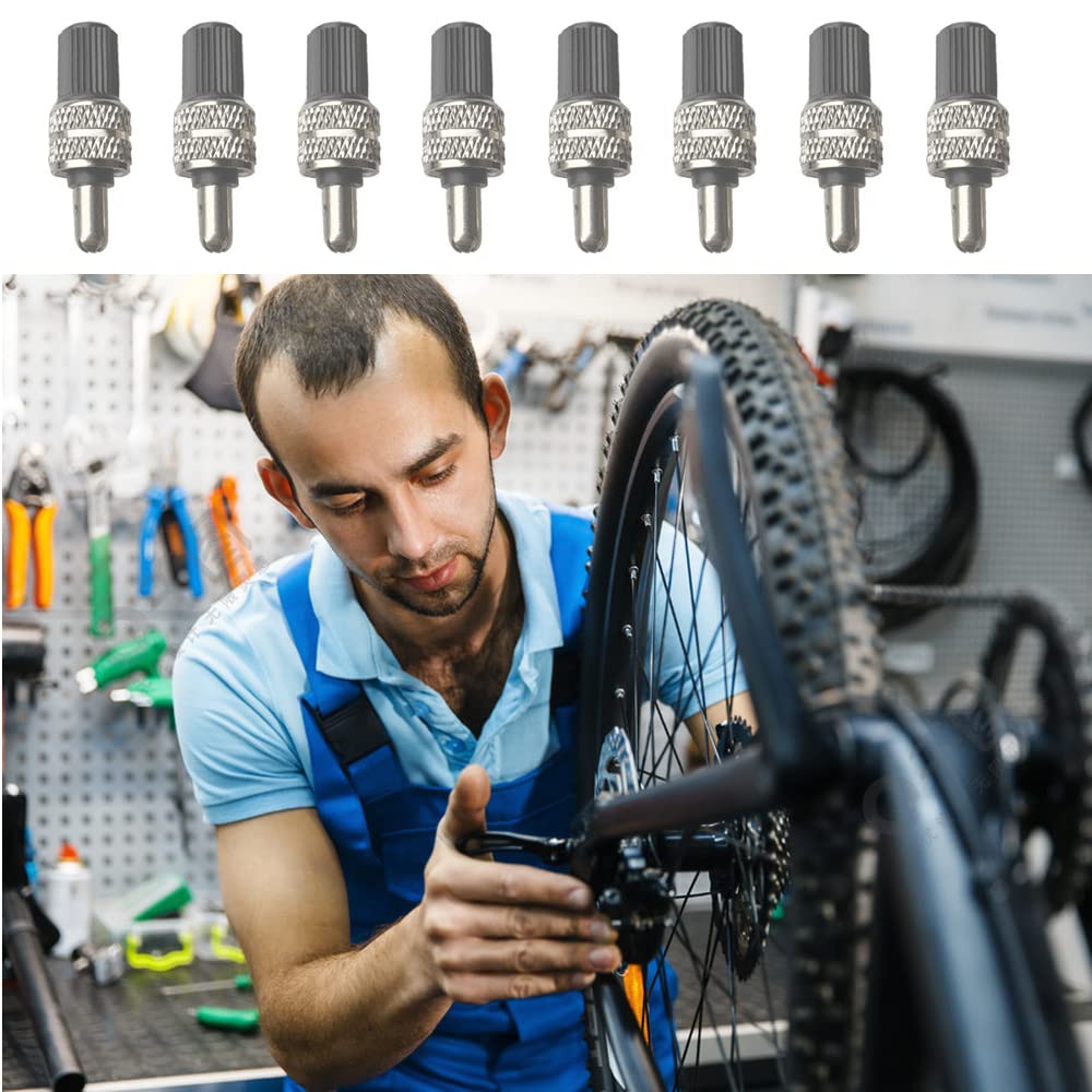 Miez de supapă de aer pentru bicicletă Samcos Set de 10 supape Nu este necesară cauciucul pentru insecte Rezistent la căldură Rezistent la îngheț Pompă de aer ușoară Asistență pentru bicicletă ușor de înlocuit