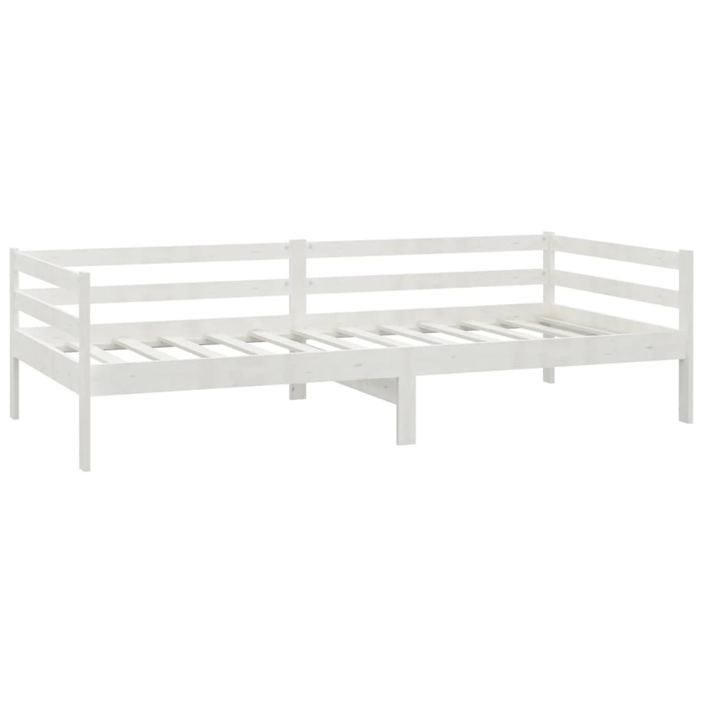 Vidaxl Daybed, White, Solid Pine Wood, 90X200 Cm