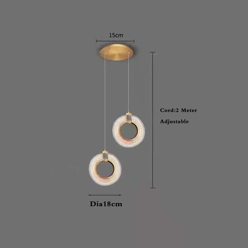Lamp LED Modern Gold Pendant Lights,Minimalist Hanging Pendant Lighting Fixture For Bedroom,Kitchen Island,Dining Room,Entrywa