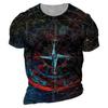 Vintage Compass T Shirt Men 3d Print Navigation Compass Men's Crew Neck Short Sleeve Oversized Tops Tee Shirt Homme 6xl Camiseta