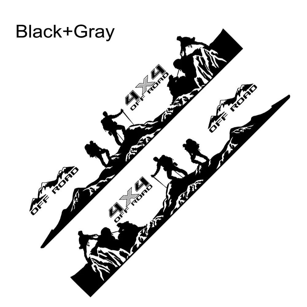 

Боковая наклейка на дверь пикапа для Great Wall GWM Pao Poer Wingle Truck 4X4, внедорожные наклейки, виниловый декор для автомобиля, автоаксессуары черный серый