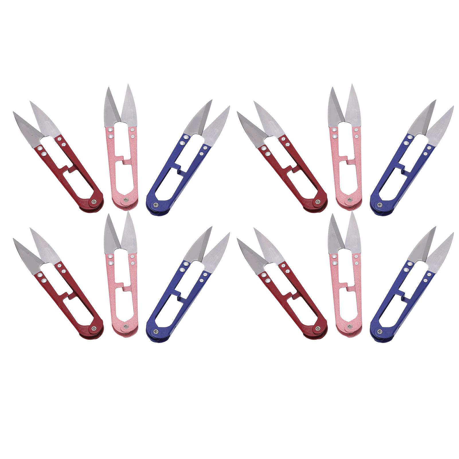 

12 шт. ножниц для ниток с пружинным механизмом, мини-размер, портативный, прочный, простой в эксплуатации резак для ниток для самостоятельного изготовления