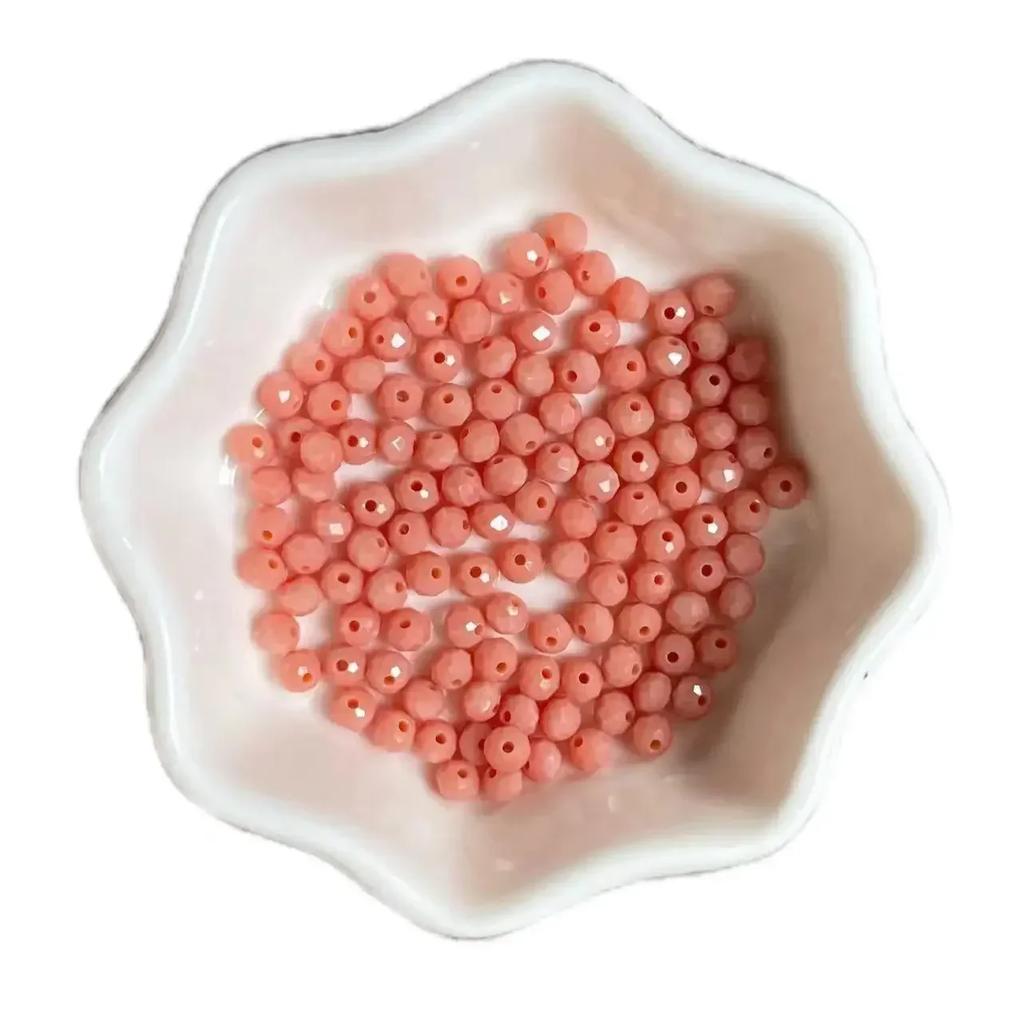 100pcs Czech Rondelle Crystal Beads AB Color Faceted Glass Beads Loose Spacer Beads for Jewelry Making DIY Necklace Accessories
