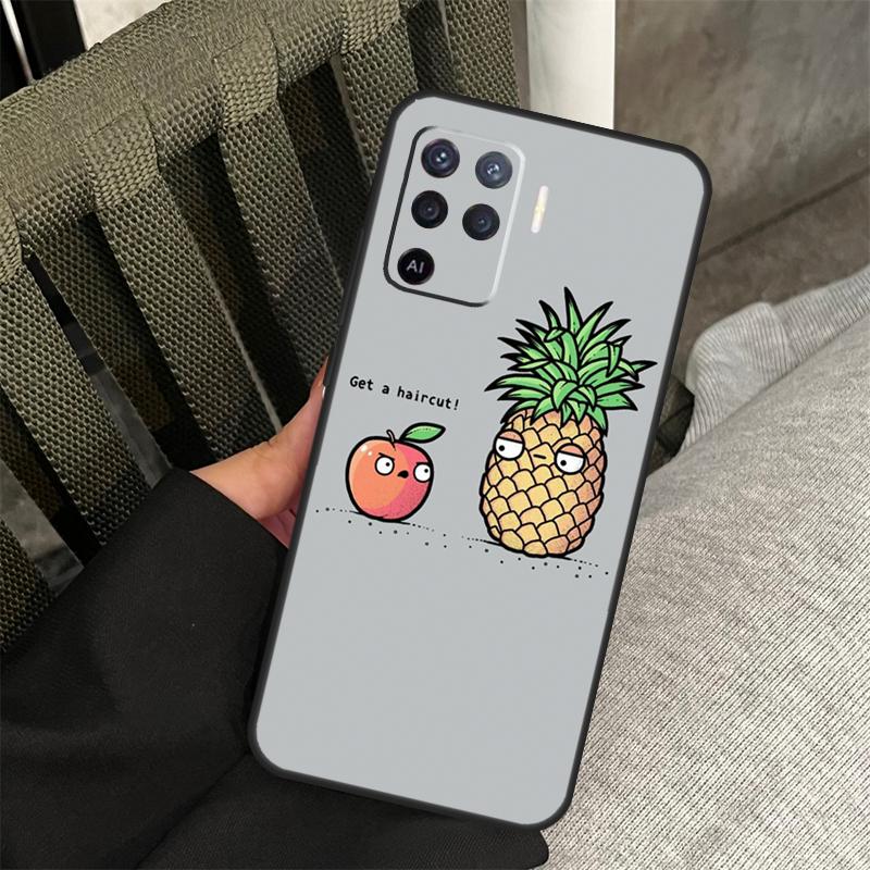 Summer Fruit Pineapple Case For Oppo A38 A18 A58 A78 A98 A79 A40 A60 A80 A16 A76 A96 A15 A74 A94 A54 A77 A17 Cover