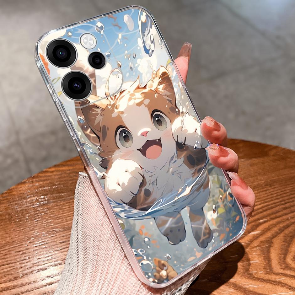

Case For OPPO Reno15Pro Reno15F Lovely Pig Dinosaur Minimalist Durable Transparent Shell For OPPO Reno15 F Reno 15 Pro Coque Reno 15F