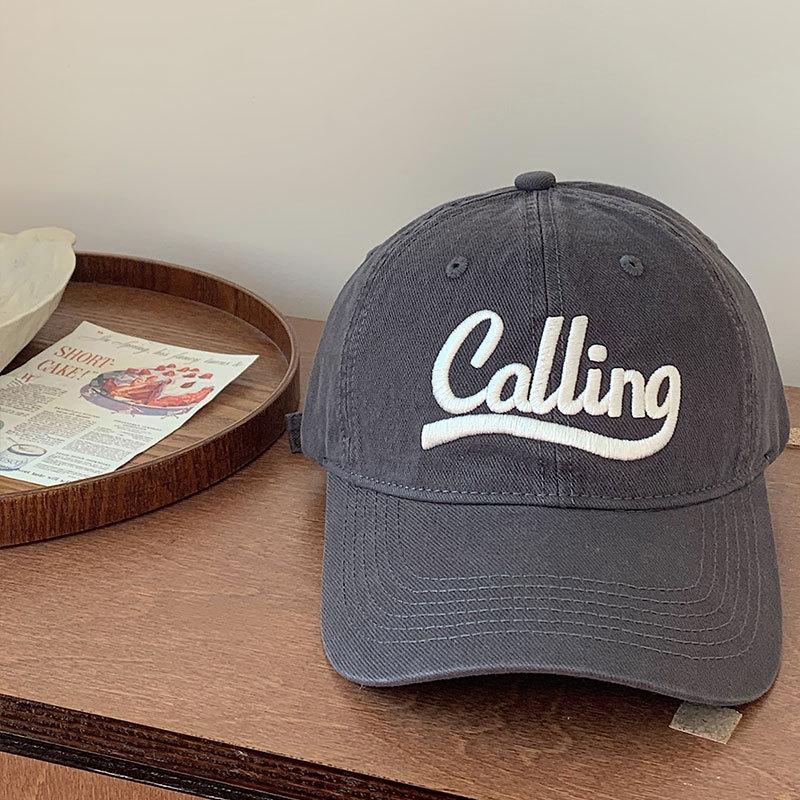 

Atmospheric baseball cap children s high-quality gray spring and summer new letter washed sunshade cap Adjustable серый