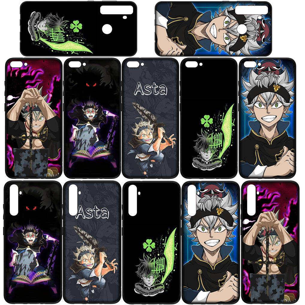 for Samsung Galaxy S25 S24 S23 S22 Ultra FE Plus A17 A37 A57 A56 A55 A06 A16 A15 A36 A26 A35 A05 A25 A54 A34 Phone Case Lovely Asta Black Clover Cover