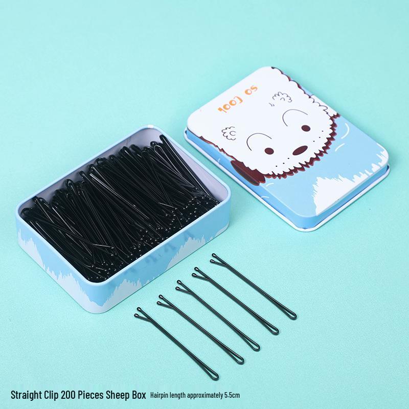50-200 Pcs Black U-Shaped Bobby Pins & Flat Hair Clips for Hair Styling