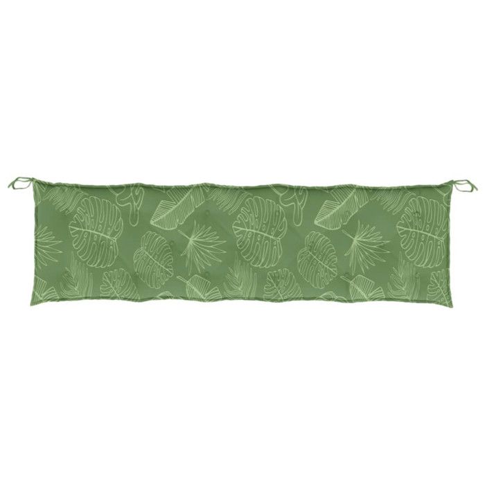 VidaXL Coussin de banc de jardin motif de feuilles 180x50x7 cm 361637