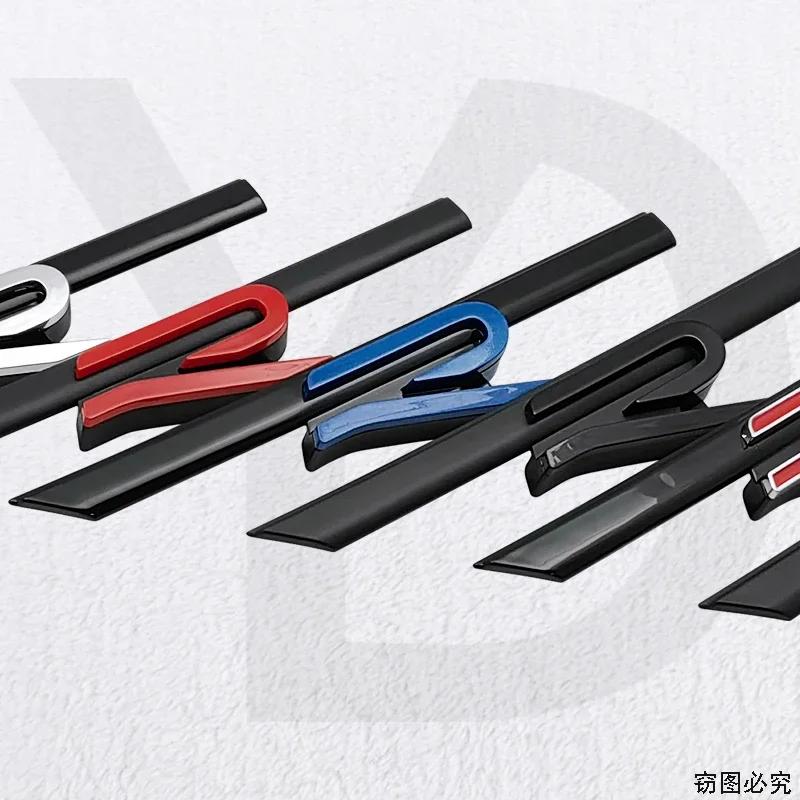 ASGBH1 R Logo Stickers for VW Volkswagen Rline TOUAREG TOURAN GOLF JETTA PASSAT Polo SCIROCCO TIGUAN BORA Car Front Grille Emblem