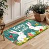 1Pcs Festive Easter Bunny Print Waterproof Non-Slip Thick Cushioned Kitchen Mat Heavy Duty Comfort Standing Mat for Kitchen Bathroom