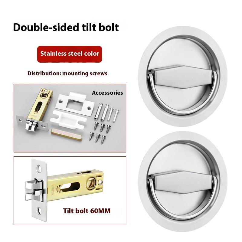 Stainless Steel Round Hidden Flat Handle Kitchen Door Various Cabinet Equipment Door Handle